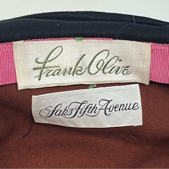 Vintage Frank Olive Saks 5th Avenue Brown Black Wool Bucket Hat One Size 22" - Picture 14 of 16